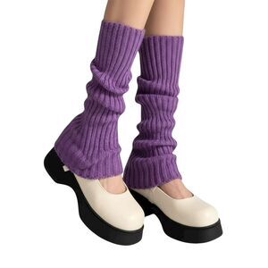 🆕Purple Knitted Leg Warmers
